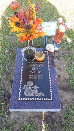 baby, infant, marker, headstone, tombstone, cemetery, bronze, granite, vase, angel, lamb, hearts